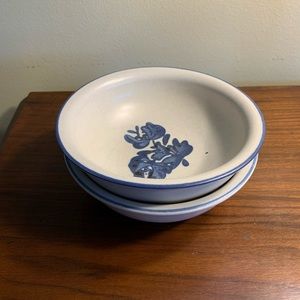 Vintage Pfaltzgraff Yorktowne Cereal Bowls Set of 2 9Y